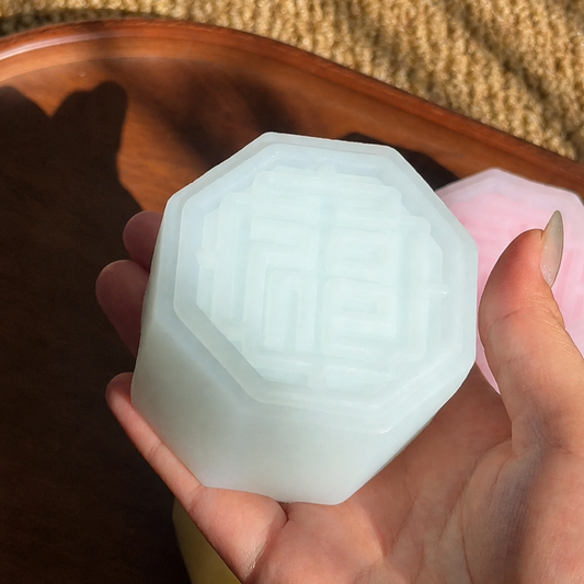 Handmade Snow Skin Mooncake Silicone Squishy, Soft Kneadable Fidget Squeezer for Stress & Anxiety Relief, Adult Collectible