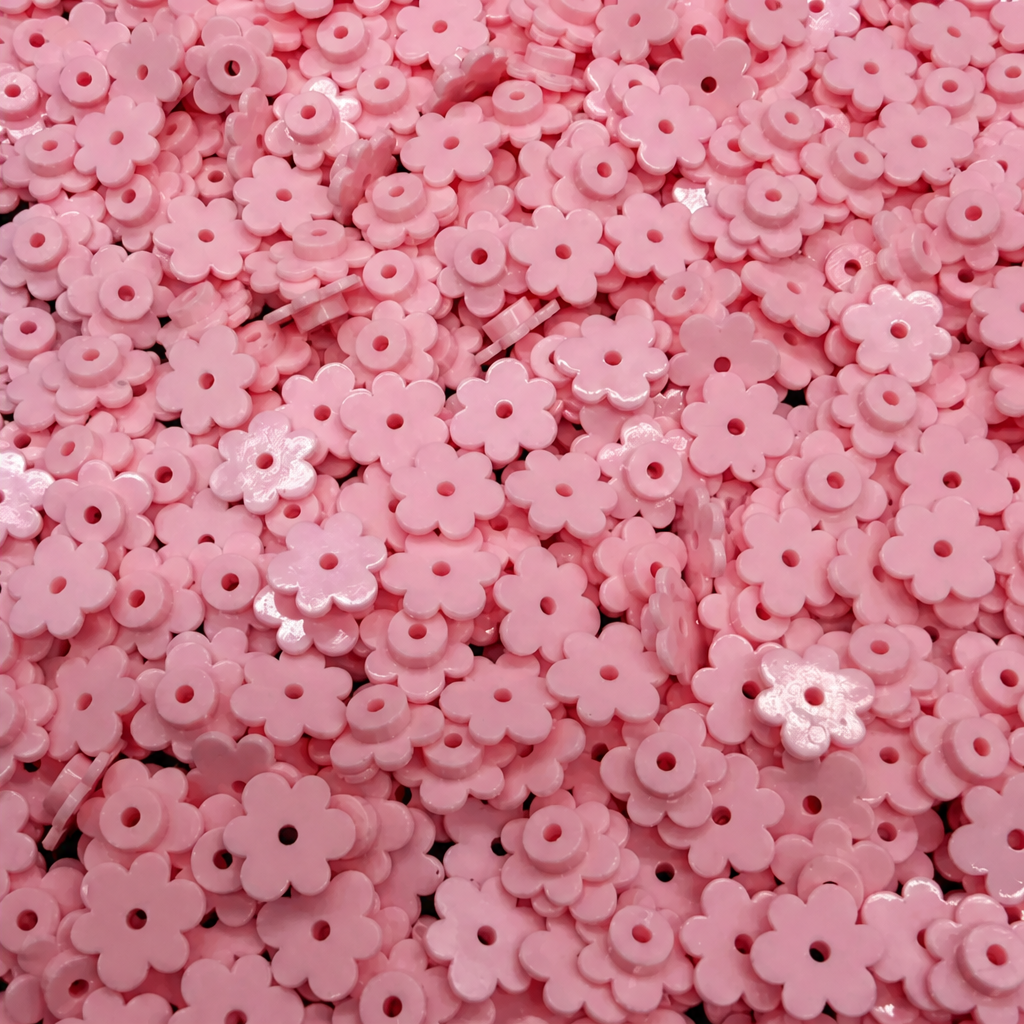 6-Petal Flower Building Block Charms, Slime Filler Beads, Compatible Brick Accessories for DIY Handmade Stress Ball