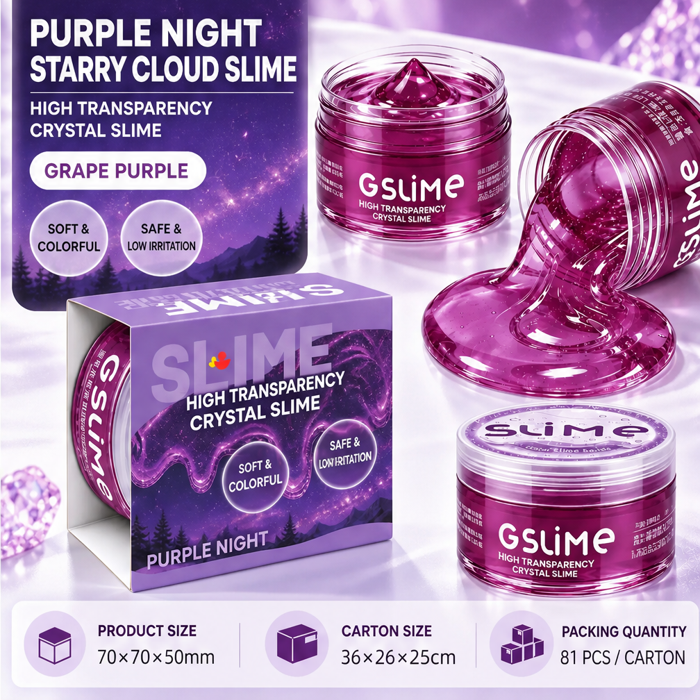 High Clear Crystal Slime, Aesthetic Bubble Slime DIY Stress Relief Putty, Non Sticky Sensory Fidget Toy for Adults