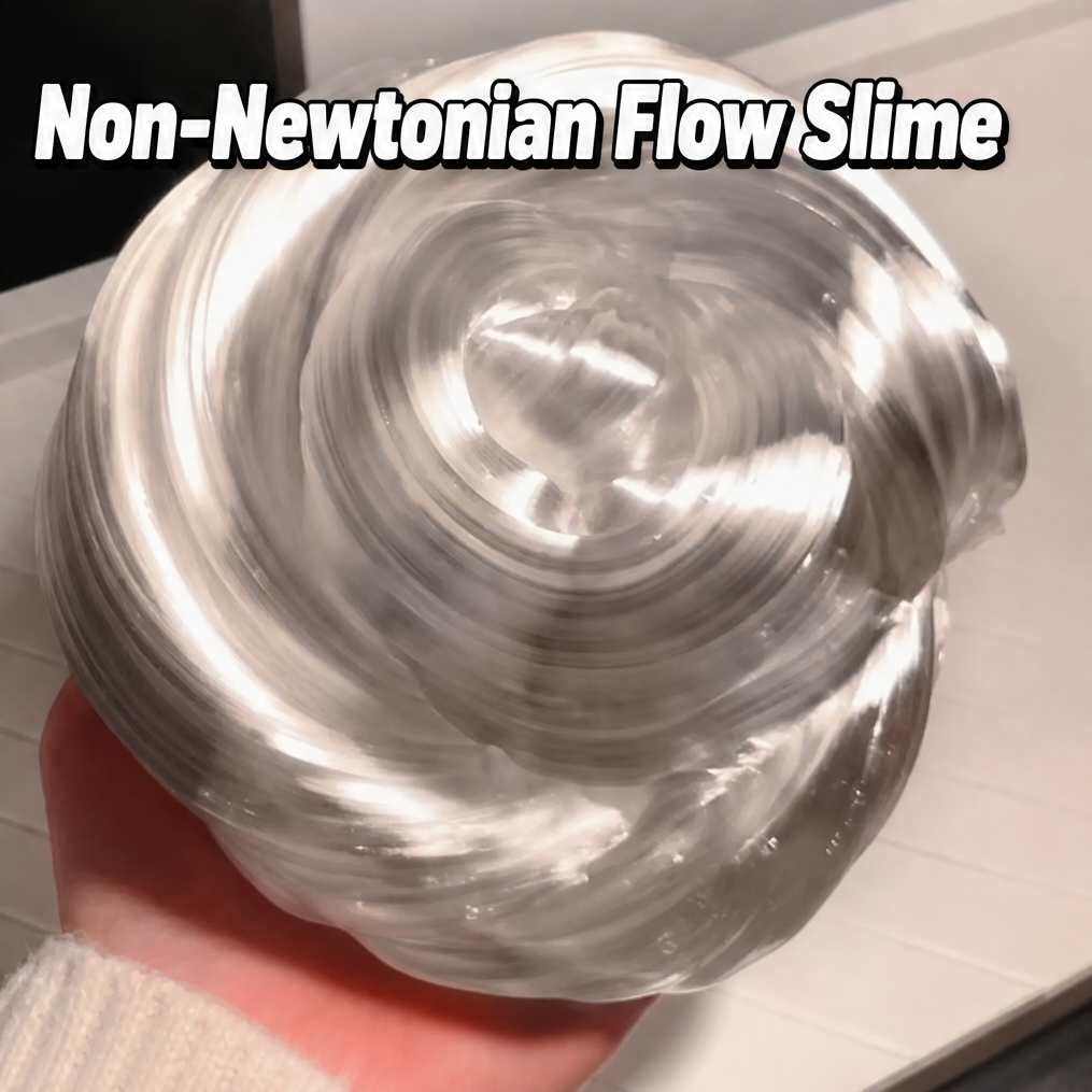 Liquid Glass Clay Non-Newtonian Fluid, Clear Stretch Slime Filler for Handmade Squishy