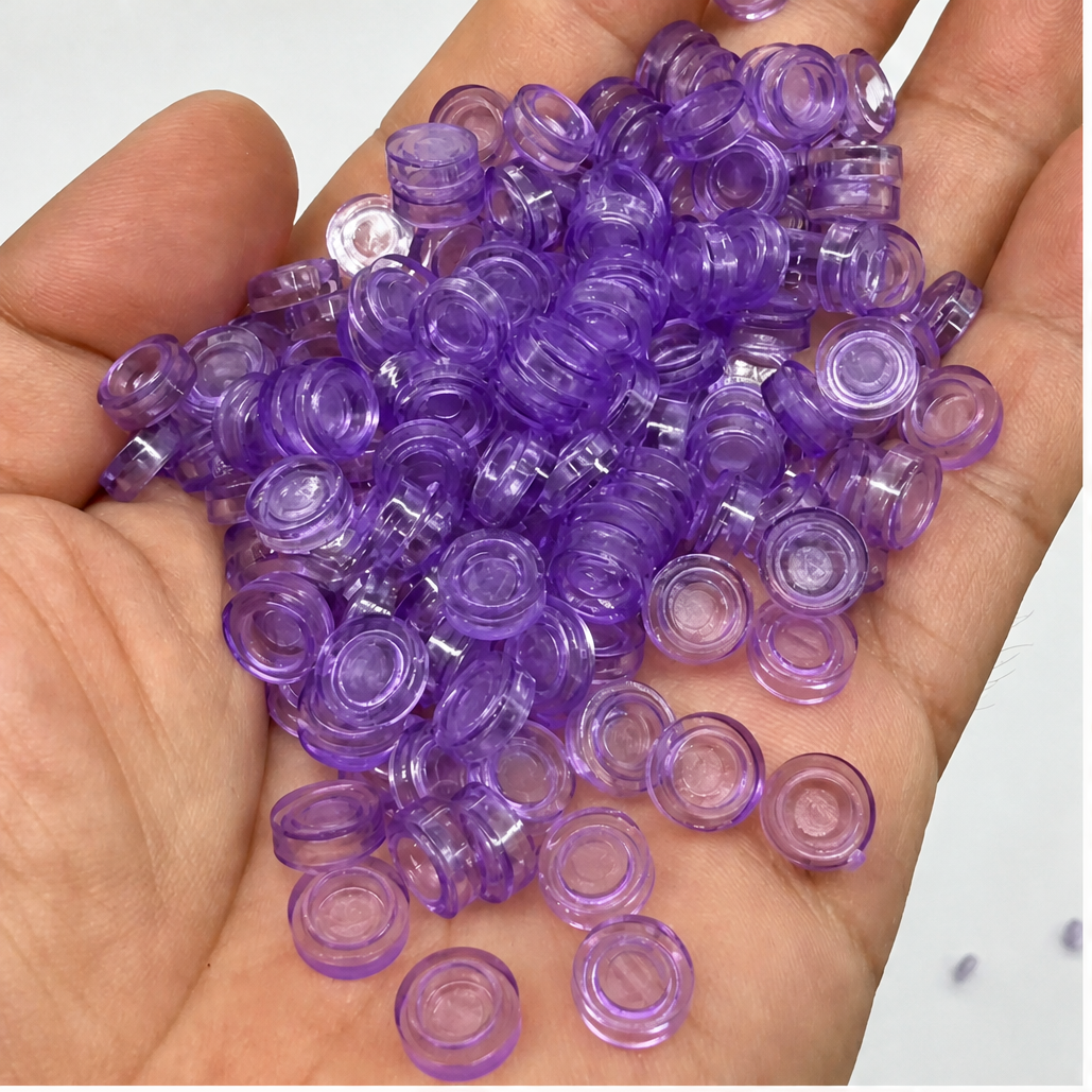Round Building Block Filler Particles, Flower Shape Slime & Handmade Squishy Ball Fillers, Universal DIY Stress Relief Toy Accessories