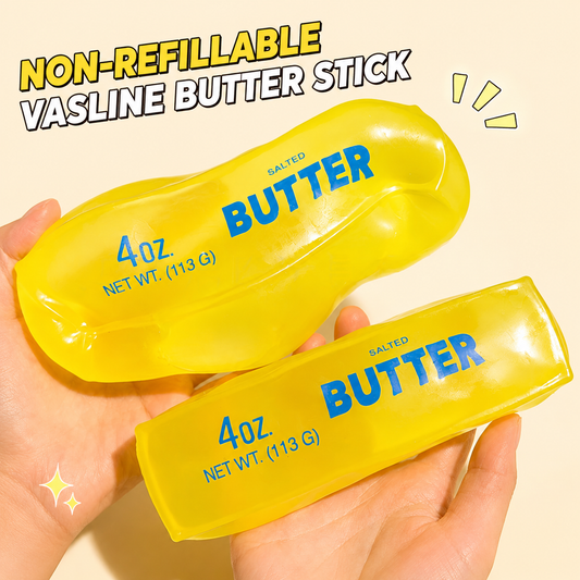 Handcrafted Clear Butter Stick Squishy |Thin‑Skin Vaseline Texture Non‑Spring‑Back Moldable Anxiety Relief Squeeze
