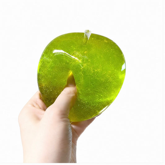 Squishyhub Crystal Apple Squishy|Moldable Non‑Recovery Handcrafted Squeeze