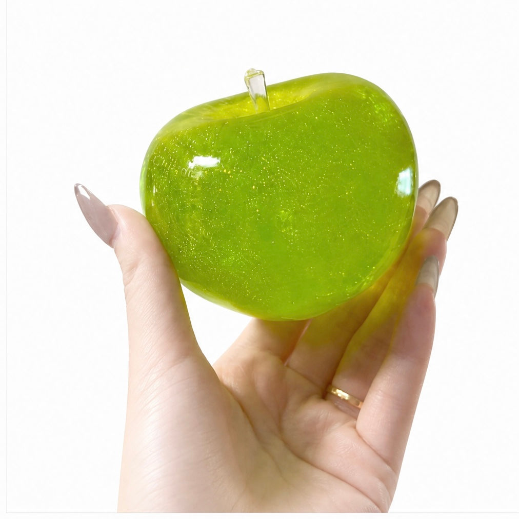 Squishyhub Crystal Apple Squishy|Moldable Non‑Recovery Handcrafted Squeeze