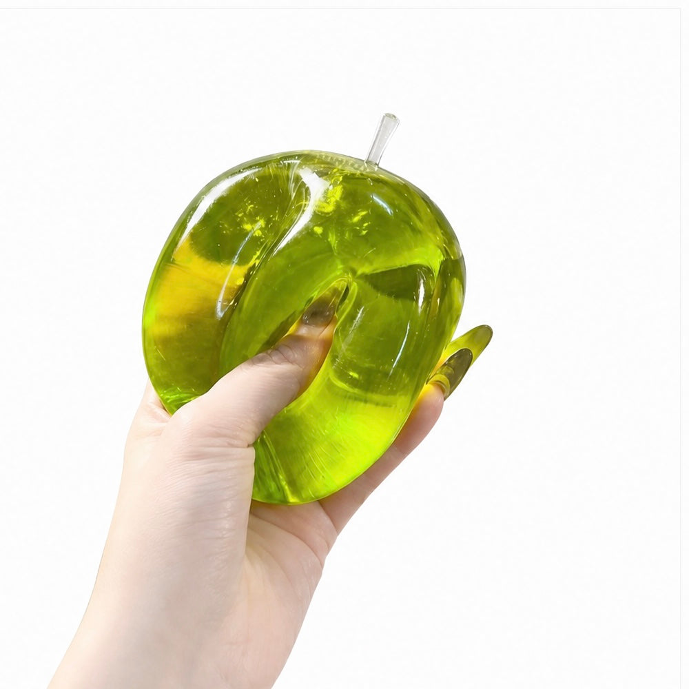 Squishyhub Crystal Apple Squishy|Moldable Non‑Recovery Handcrafted Squeeze