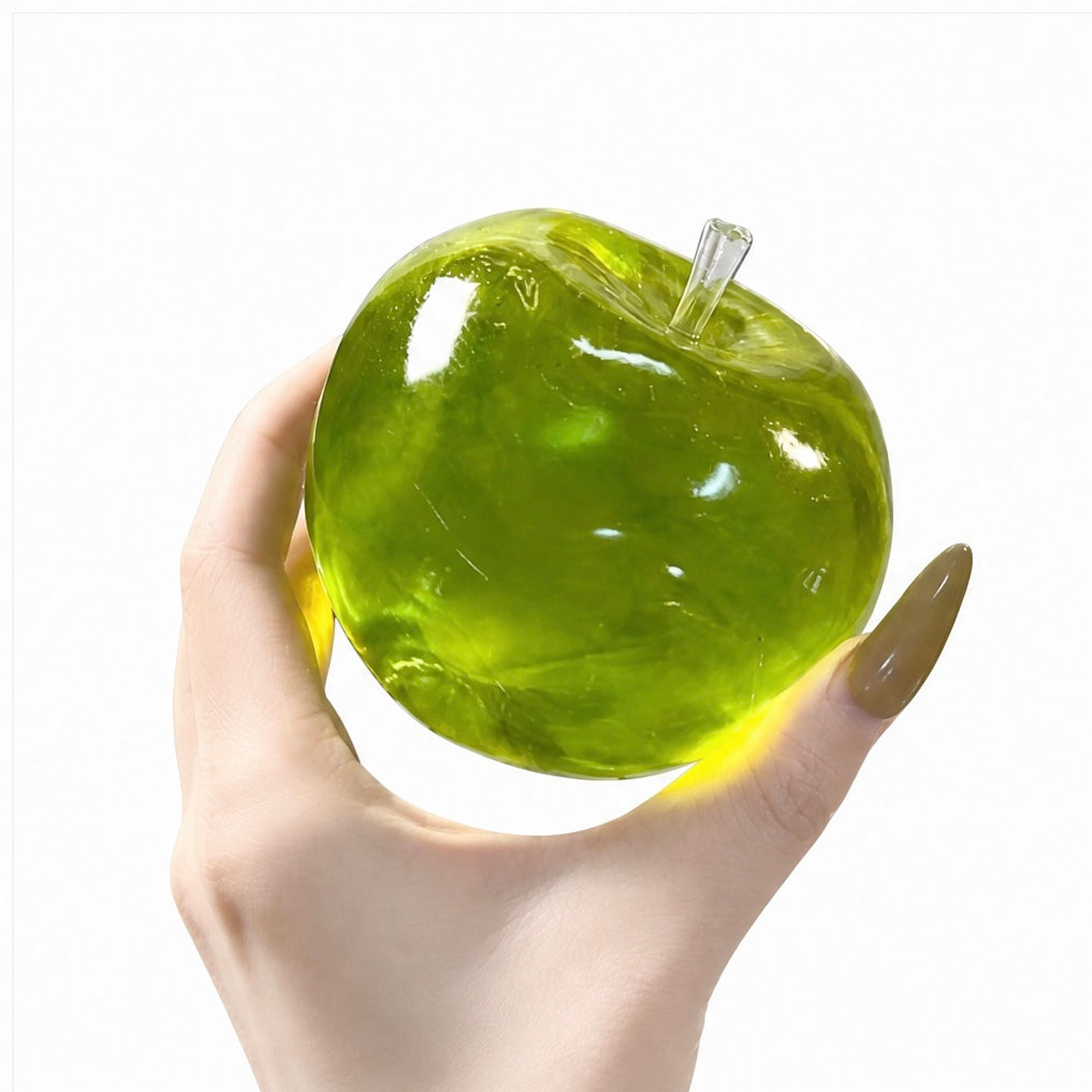 Squishyhub Crystal Apple Squishy|Moldable Non‑Recovery Handcrafted Squeeze