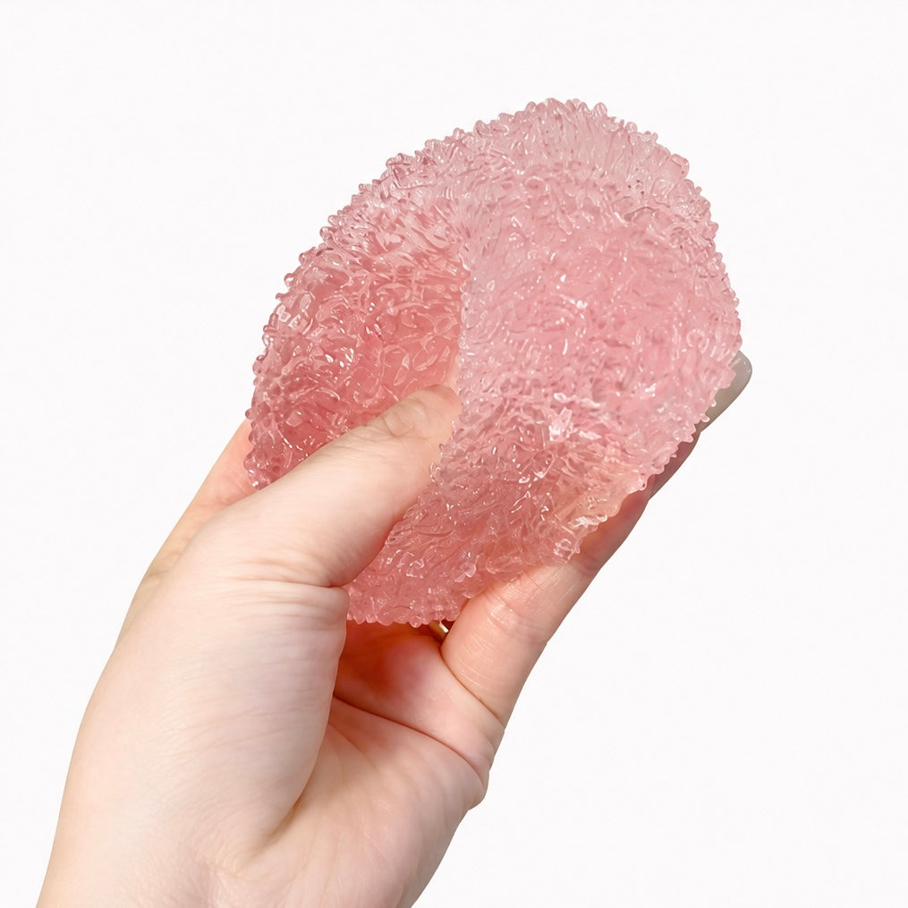 Chiboki Crystal Mochi Rice Cake Handmade Squishy, Vaseline‑Texture Creamy‑Feel Moldable Non‑Rebound Tactile Squeeze Fidget