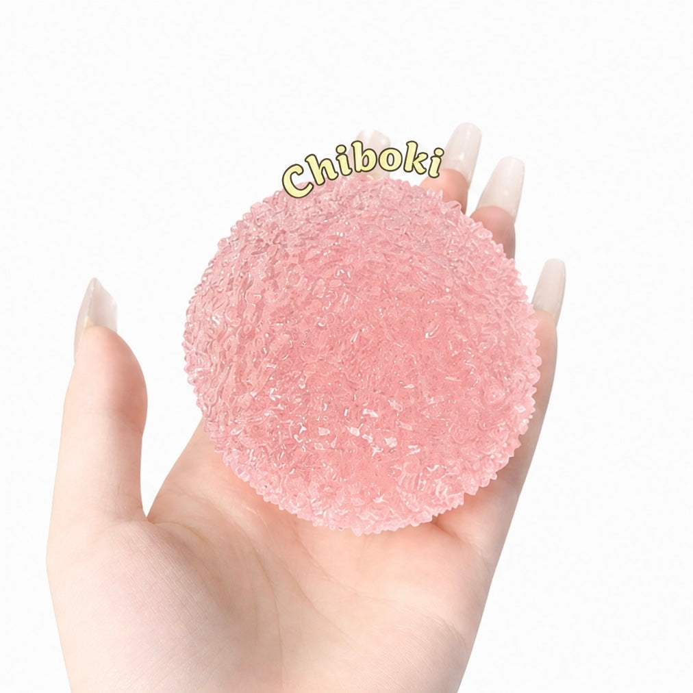 Chiboki Crystal Mochi Rice Cake Handmade Squishy, Vaseline‑Texture Creamy‑Feel Moldable Non‑Rebound Tactile Squeeze Fidget