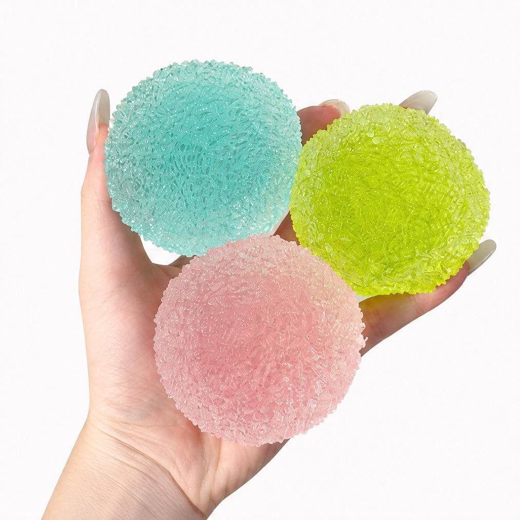 Chiboki Crystal Mochi Rice Cake Handmade Squishy, Vaseline‑Texture Creamy‑Feel Moldable Non‑Rebound Tactile Squeeze Fidget