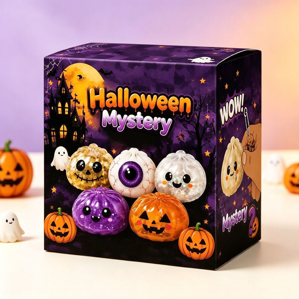Halloween Mystery Squishy Blind Box|Glitter Stress Relief Squeeze for adults