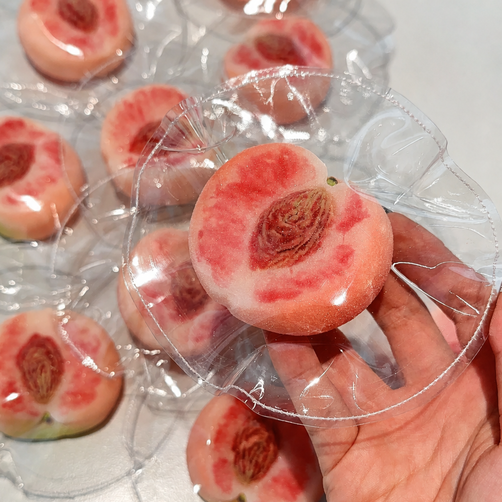 Peach Shaped Silicone Squishy Handmade Stress Relief Fidget Toy