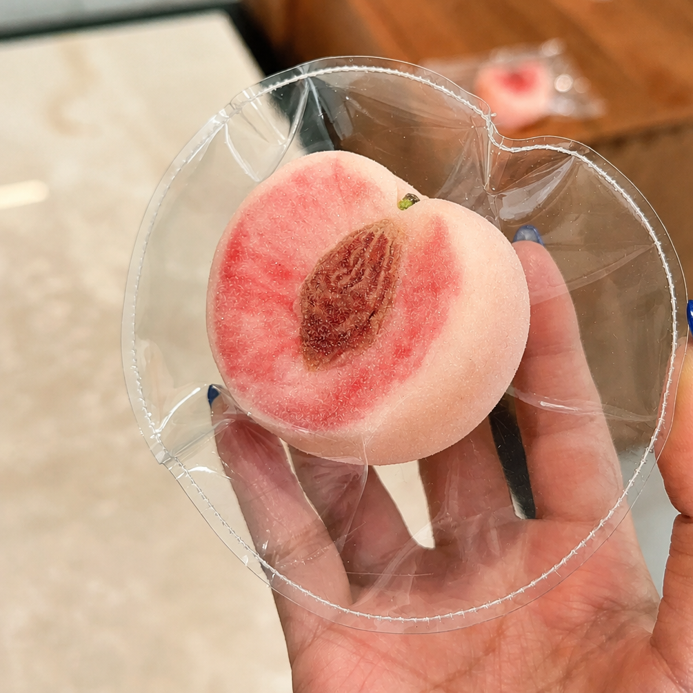 Peach Shaped Silicone Squishy Handmade Stress Relief Fidget Toy