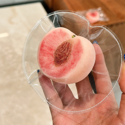 Peach Shaped Silicone Squishy Handmade Stress Relief Fidget Toy