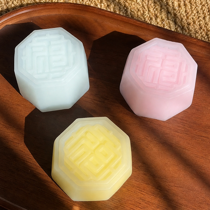Handmade Snow Skin Mooncake Silicone Squishy, Soft Kneadable Fidget Squeezer for Stress & Anxiety Relief, Adult Collectible