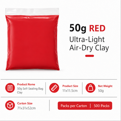 50g Super Light Air Dry Modeling Clay, Non Toxic DIY Soft Clay, Filler for Handmade Squishy & Slime, Craft Supplies
