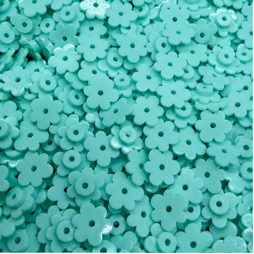 6-Petal Flower Building Block Charms, Slime Filler Beads, Compatible Brick Accessories for DIY Handmade Stress Ball