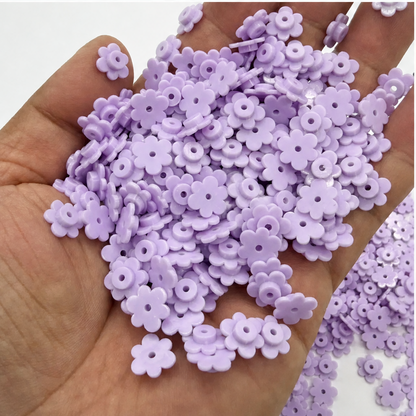 6-Petal Flower Building Block Charms, Slime Filler Beads, Compatible Brick Accessories for DIY Handmade Stress Ball