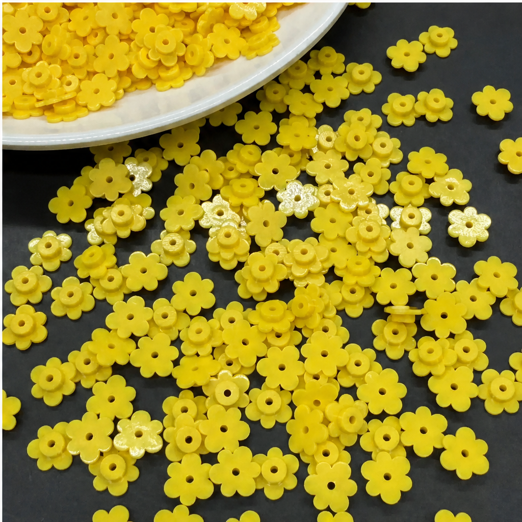 6-Petal Flower Building Block Charms, Slime Filler Beads, Compatible Brick Accessories for DIY Handmade Stress Ball