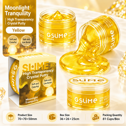 High Clear Crystal Slime, Aesthetic Bubble Slime DIY Stress Relief Putty, Non Sticky Sensory Fidget Toy for Adults