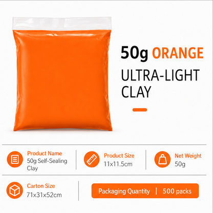 50g Super Light Air Dry Modeling Clay, Non Toxic DIY Soft Clay, Filler for Handmade Squishy & Slime, Craft Supplies