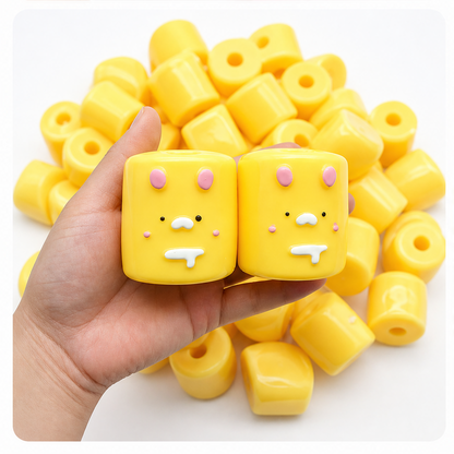 Cute Animal Marshmallow Empty Squishy Shell, Bunny & Chick Hollow Squeeze Ball Skin, DIY Handmade Squishy Filling Toy Supplies