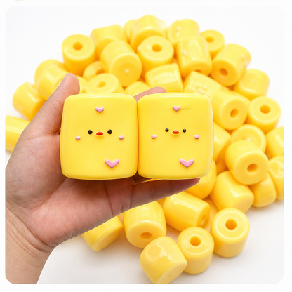 Cute Animal Marshmallow Empty Squishy Shell, Bunny & Chick Hollow Squeeze Ball Skin, DIY Handmade Squishy Filling Toy Supplies