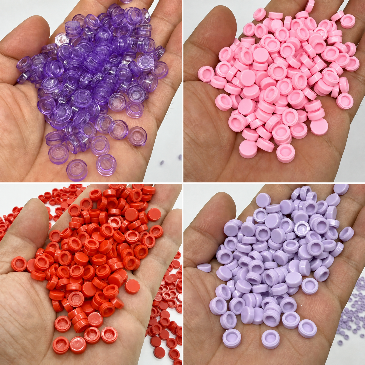Round Building Block Filler Particles, Flower Shape Slime & Handmade Squishy Ball Fillers, Universal DIY Stress Relief Toy Accessories