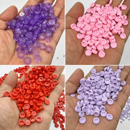 Round Building Block Filler Particles, Flower Shape Slime & Handmade Squishy Ball Fillers, Universal DIY Stress Relief Toy Accessories