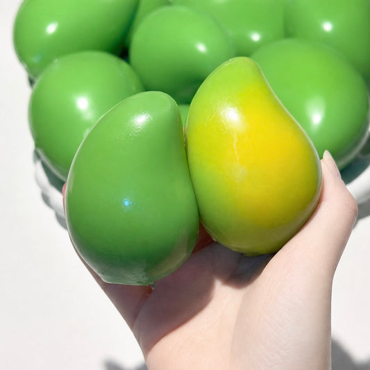 Novelty Color‑Changing Mango Squishy｜Moldable Non‑Rebound Realistic Fruit crunchy sqeeze