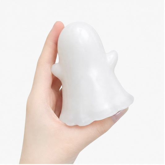 Handcrafted Halloween Ghost Squishy | Moldable Non‑Rebound Holiday Desk Ornament Tactile Squeeze Fidget