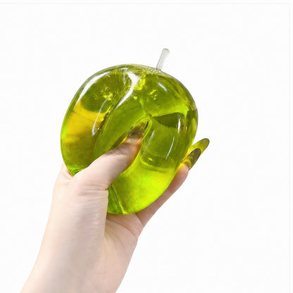 Squishyhub Crystal Apple Squishy|Moldable Non‑Recovery  Handcrafted Squeeze