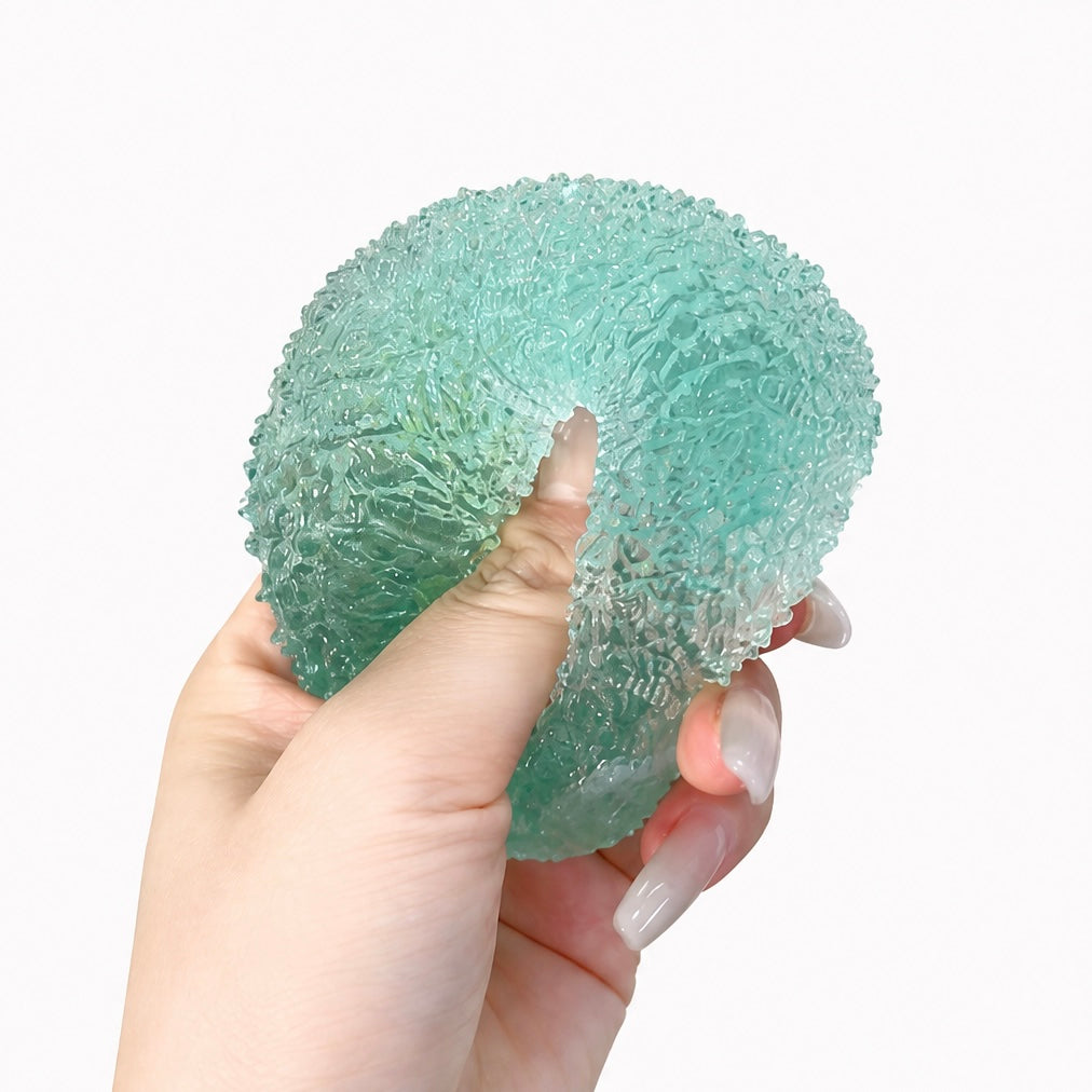 Chiboki Crystal Mochi Rice Cake Handmade Squishy, Vaseline‑Texture Creamy‑Feel Moldable Non‑Rebound Tactile Squeeze Fidget