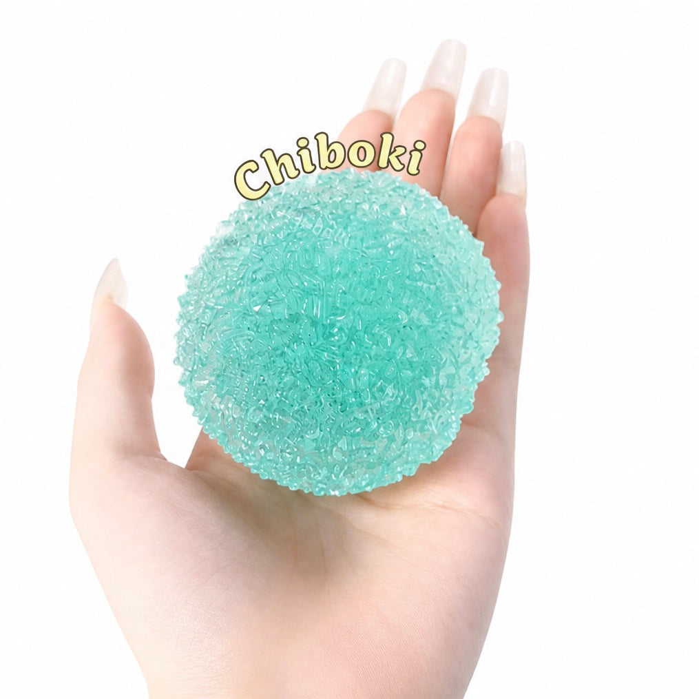 Chiboki Crystal Mochi Rice Cake Handmade Squishy, Vaseline‑Texture Creamy‑Feel Moldable Non‑Rebound Tactile Squeeze Fidget