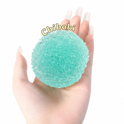 Chiboki Crystal Mochi Rice Cake Handmade Squishy, Vaseline‑Texture Creamy‑Feel Moldable Non‑Rebound Tactile Squeeze Fidget
