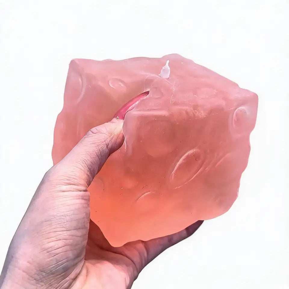 Chiboki Juicy Gummy Giant Cheese Squishy | Handmade Sensory Stress Squeeze Toy|weak grip squishy