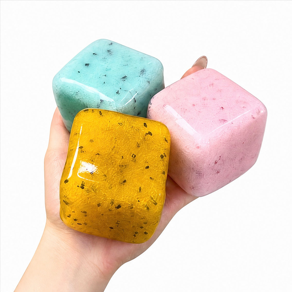 Chiboki Chunky Slush Yogurt Block Squishy Ball, Slush‑Texture Hand‑Moldable Non‑Rebound Squeeze Fidget