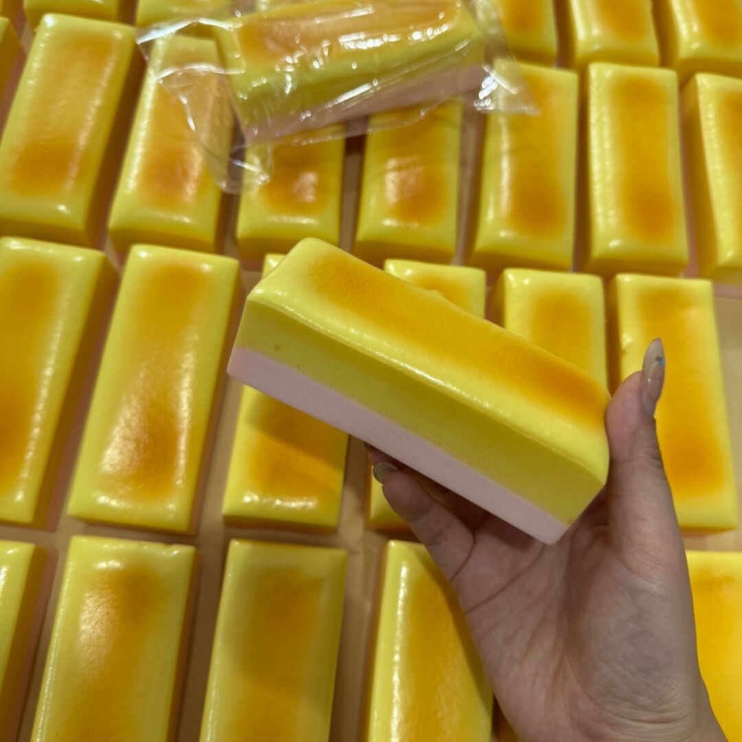 2‑Piece Bakery‑Style strawberry Bread Stick Squishy| Wet‑Soft Novelty Collectible Squeeze Fidget