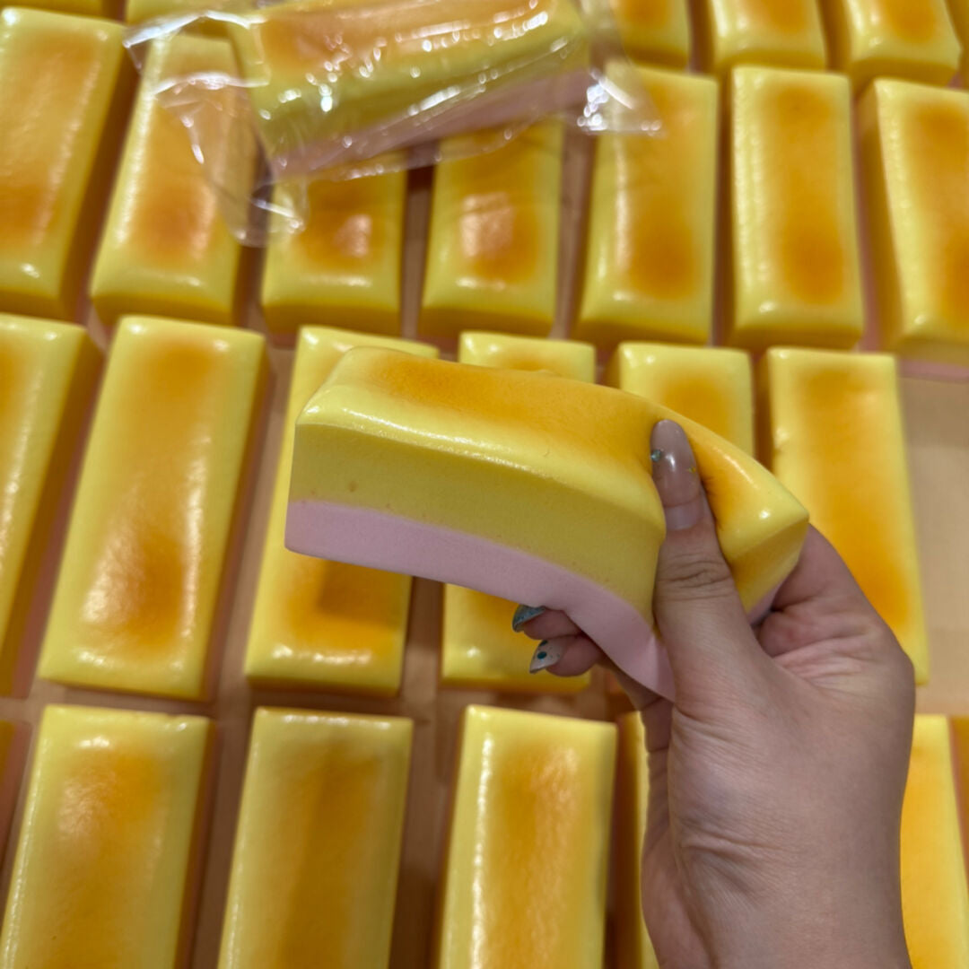 2‑Piece Bakery‑Style strawberry Bread Stick Squishy| Wet‑Soft Novelty Collectible Squeeze Fidget