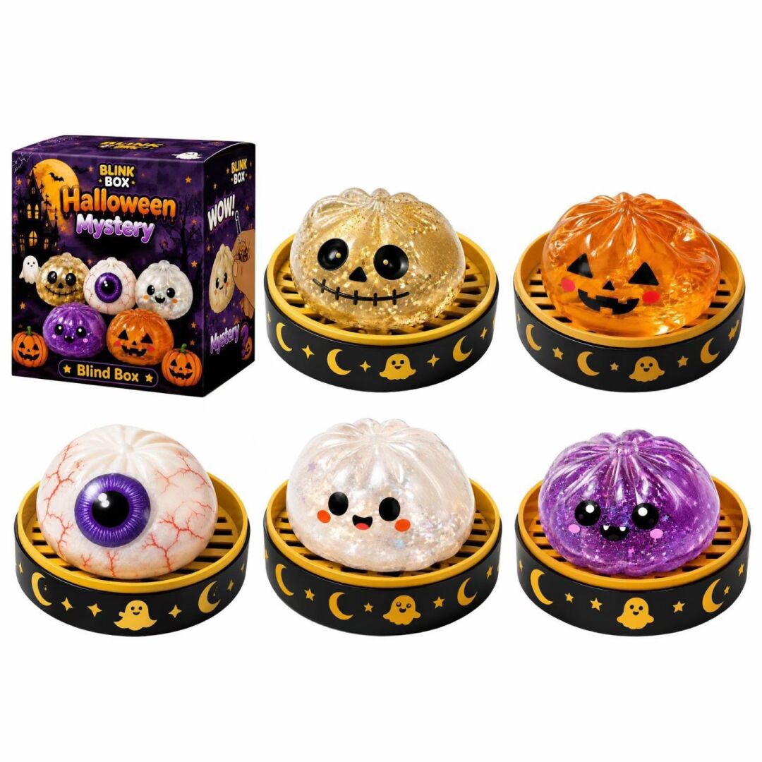 Halloween Mystery Squishy Blind Box|Glitter Stress Relief Squeeze for adults