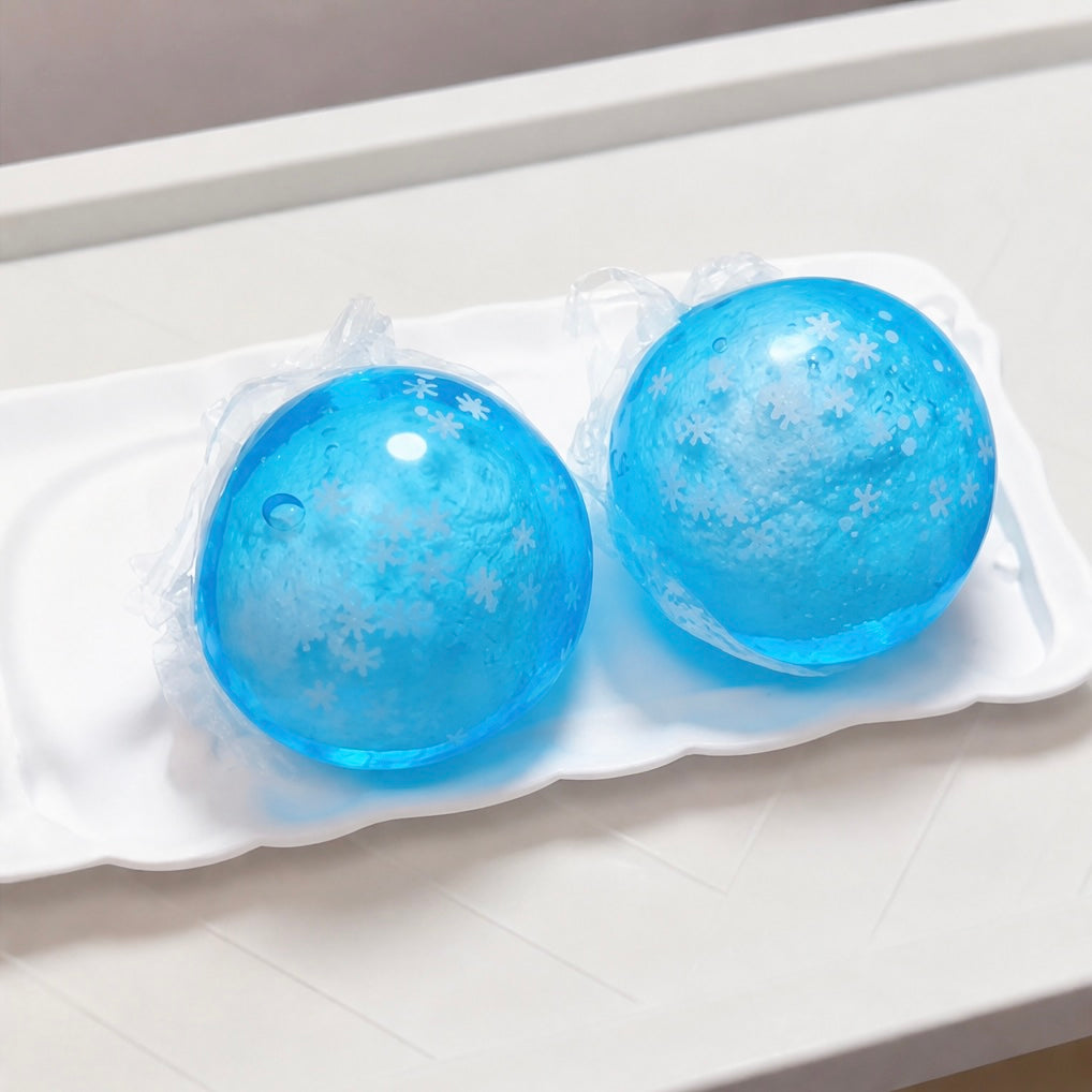Snowflake Ice Sand Crispy Squeeze Ball | Non-Bouncy Handmade for Adult Stress Relief Fidget Squishy