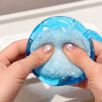 Snowflake Ice Sand Crispy Squeeze Ball | Non-Bouncy Handmade for Adult Stress Relief Fidget Squishy