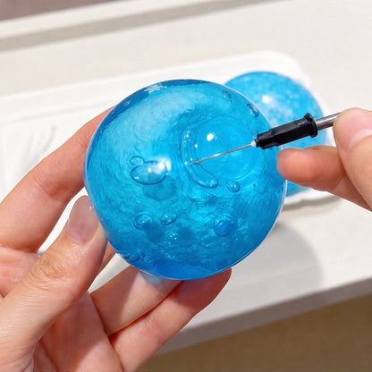 Snowflake Ice Sand Crispy Squeeze Ball | Non-Bouncy Handmade for Adult Stress Relief Fidget Squishy