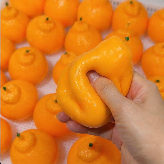 Satisfying Crunchy Orange Squeeze Fidget| Slow squishy with Crispy Butter Block Filling for Adults