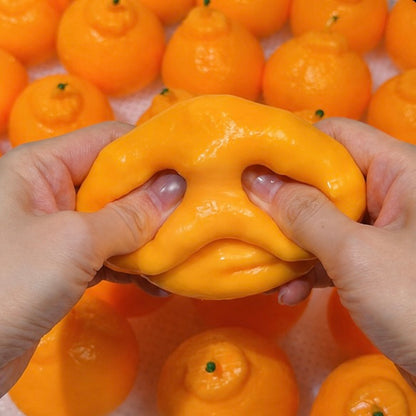 Satisfying Crunchy Orange Squeeze Fidget| Slow squishy with Crispy Butter Block Filling for Adults