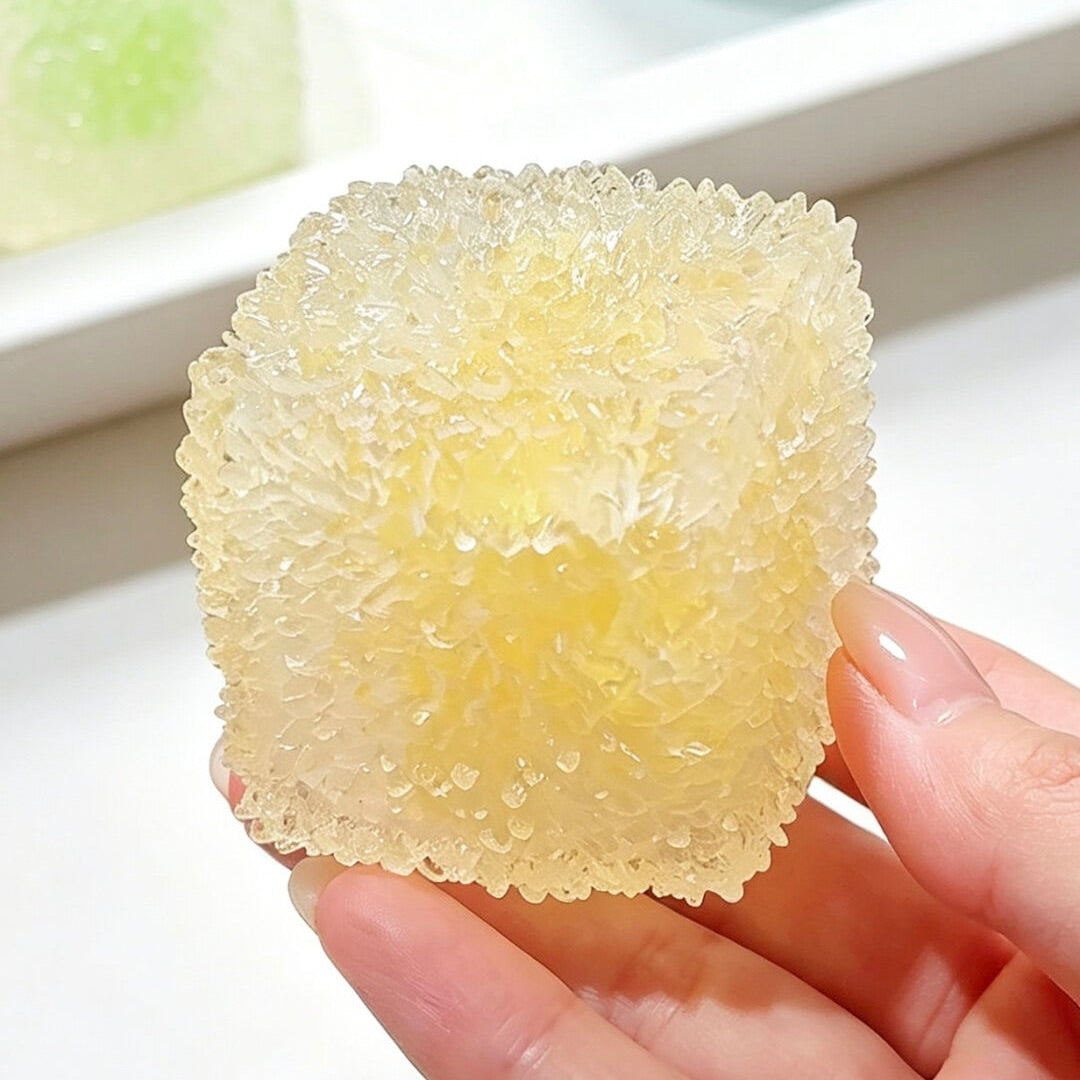Sugar Cube Squeeze Fidget| Vaseline Soft Deformable Handmade Squishy for adults