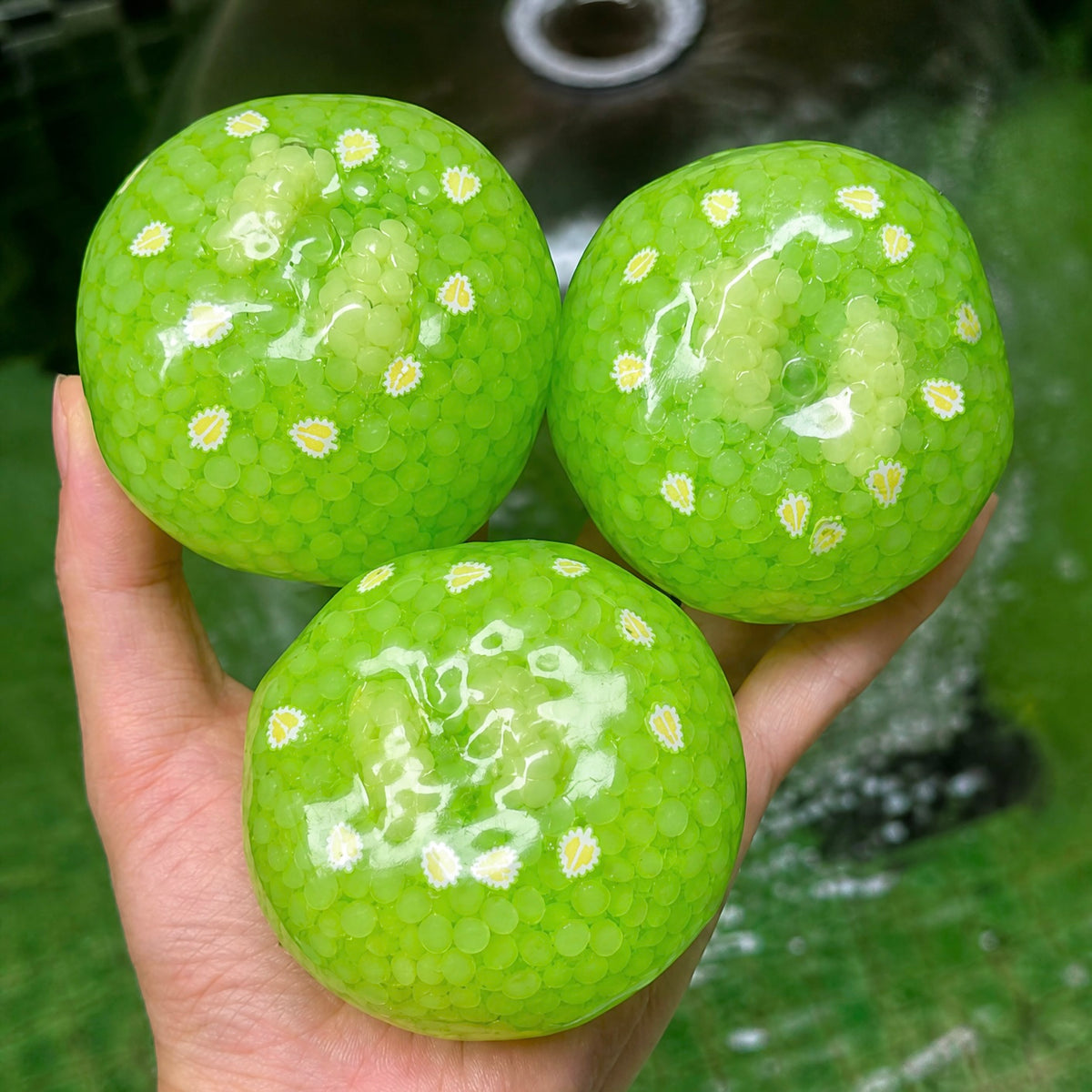 Green Grape Bead squishy| Vaseline Base Moldable Non-Rebound Soft Tactile Squeeze Fidget