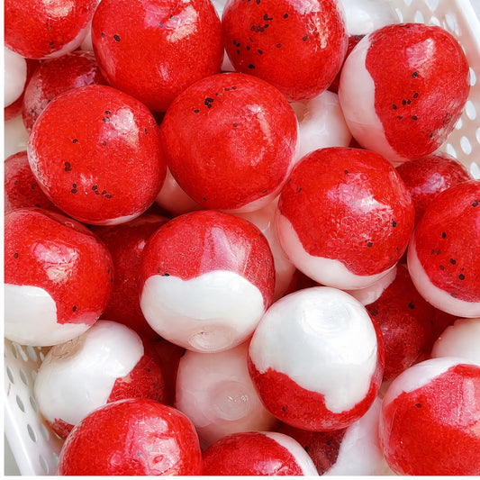 6cm Watermelon Coconut Ice Slush Handmade Squishy, Vaseline Filled Weak-Force Moldable squeeze Fidget