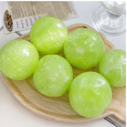 6cm Yogurt Green Grape Ice Handmade Squishy, Soft Vaseline Filled Moldable squeeze Fidget