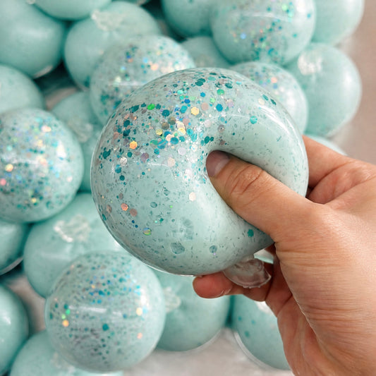 Mint Crushed Ice squishy, Satisfying snow crunch sound when squeezing