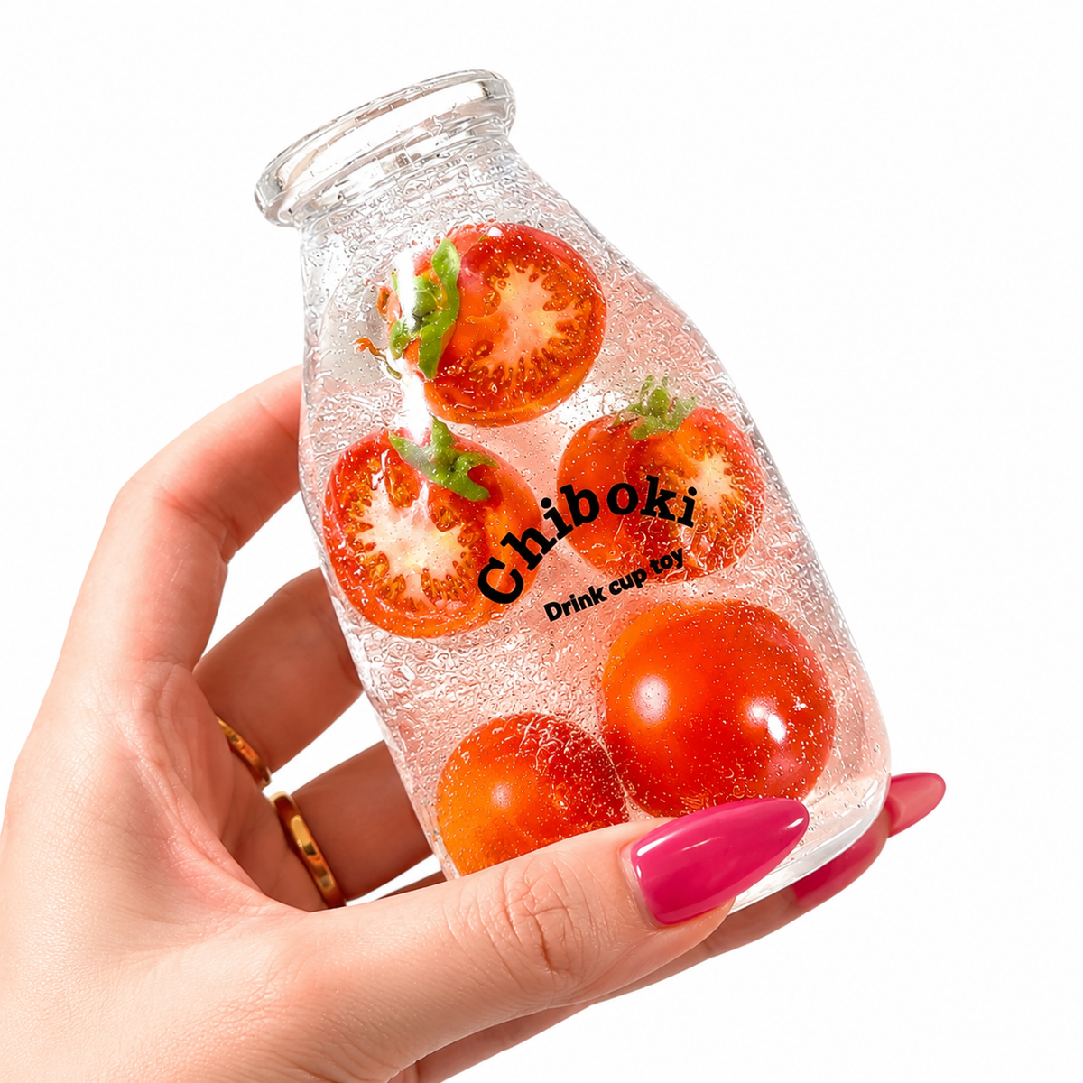 Chiboki Glass‑Fruit‑Candy‑Bottle Squishy | Handmade Moldable Vaseline‑Texture Fidget Stress Relief Toy|weak grip squishy